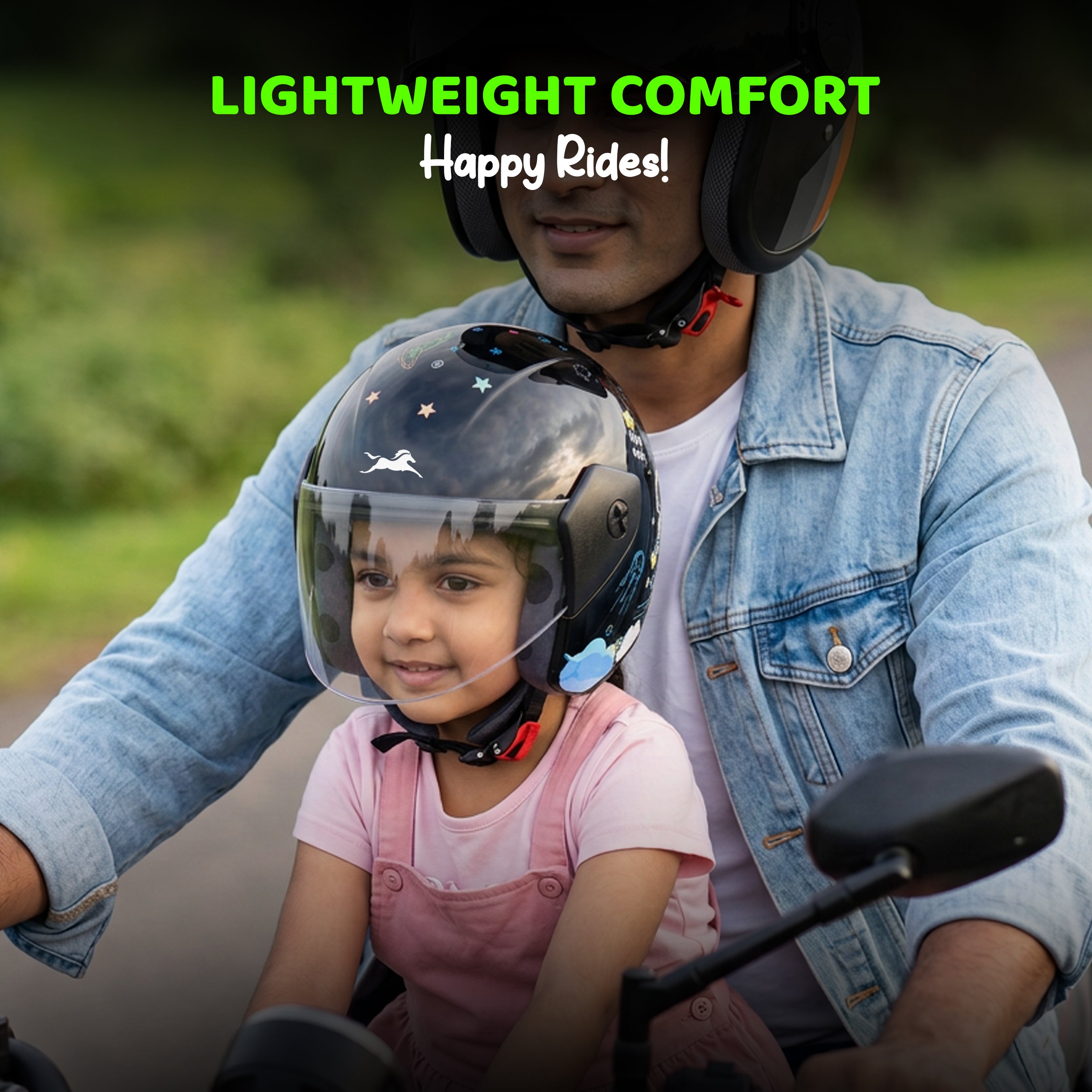 TVS Astro Kids Open Face Helmet – Lightweight, ISI Certified, Comfortable & Durable Helmet for Kids